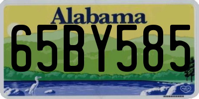AL license plate 65BY585