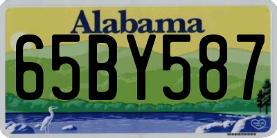 AL license plate 65BY587