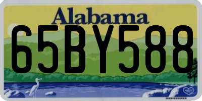 AL license plate 65BY588