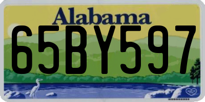 AL license plate 65BY597