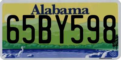 AL license plate 65BY598