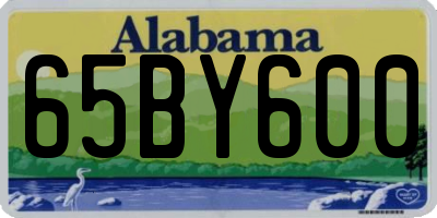 AL license plate 65BY600