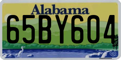 AL license plate 65BY604