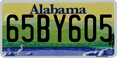 AL license plate 65BY605