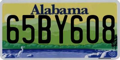 AL license plate 65BY608