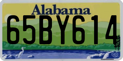 AL license plate 65BY614