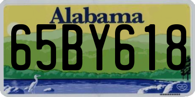 AL license plate 65BY618