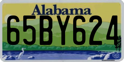 AL license plate 65BY624