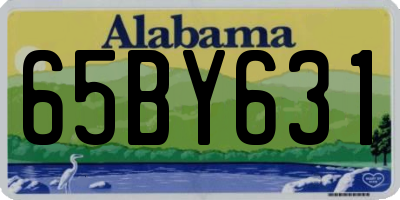 AL license plate 65BY631