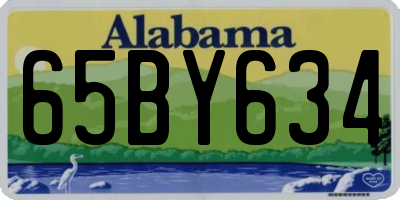 AL license plate 65BY634