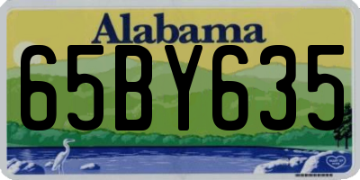 AL license plate 65BY635