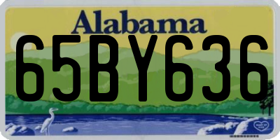 AL license plate 65BY636