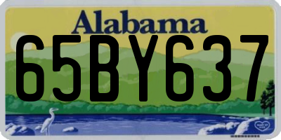 AL license plate 65BY637