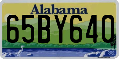 AL license plate 65BY640