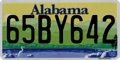 AL license plate 65BY642