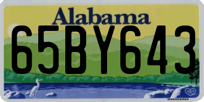 AL license plate 65BY643