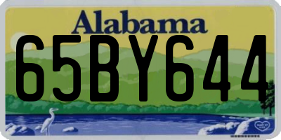 AL license plate 65BY644