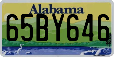 AL license plate 65BY646