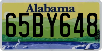 AL license plate 65BY648