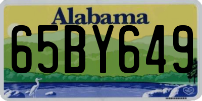 AL license plate 65BY649