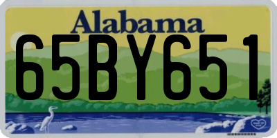 AL license plate 65BY651