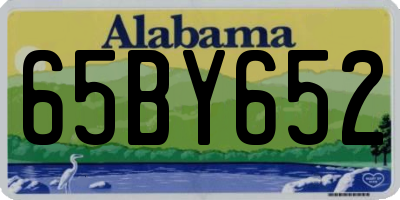 AL license plate 65BY652