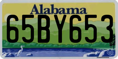 AL license plate 65BY653