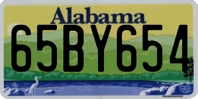 AL license plate 65BY654