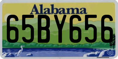 AL license plate 65BY656