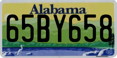 AL license plate 65BY658