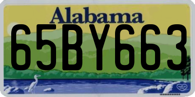 AL license plate 65BY663