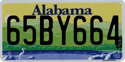 AL license plate 65BY664