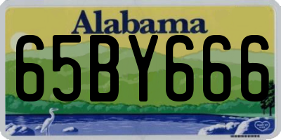 AL license plate 65BY666