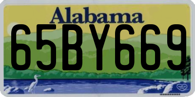 AL license plate 65BY669