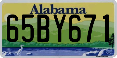 AL license plate 65BY671