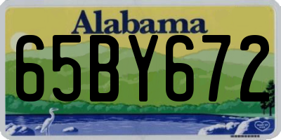 AL license plate 65BY672