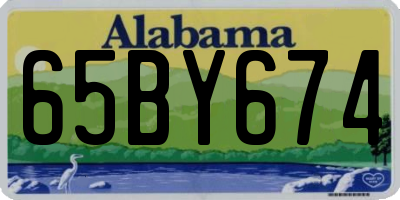AL license plate 65BY674