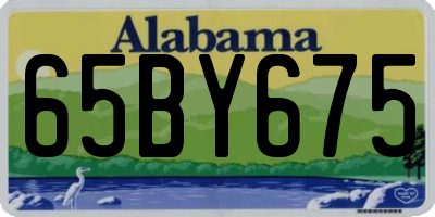 AL license plate 65BY675