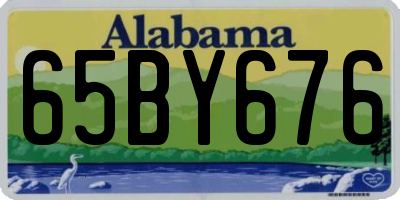AL license plate 65BY676