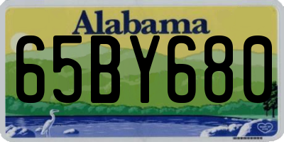 AL license plate 65BY680