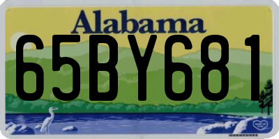 AL license plate 65BY681