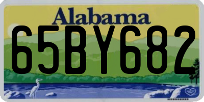 AL license plate 65BY682