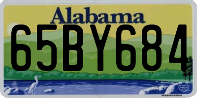 AL license plate 65BY684