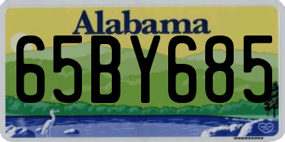 AL license plate 65BY685