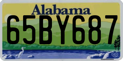 AL license plate 65BY687