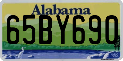AL license plate 65BY690