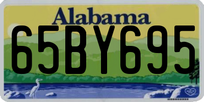 AL license plate 65BY695