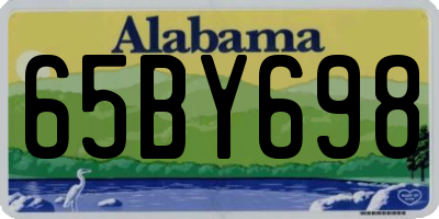 AL license plate 65BY698