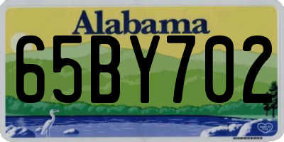 AL license plate 65BY702