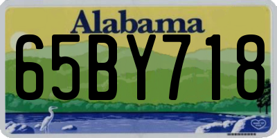 AL license plate 65BY718